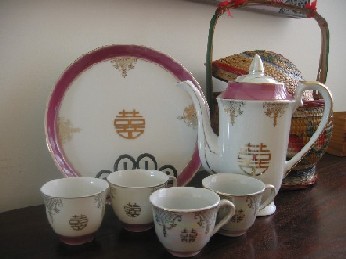 Chinese wedding tea set